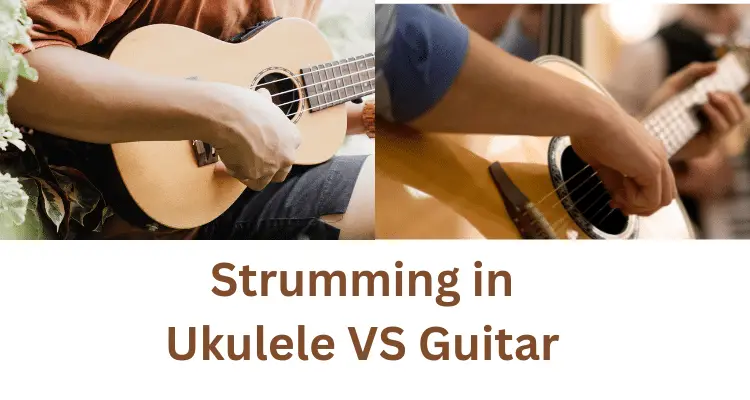 strumming in ukulele vs guitar